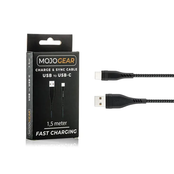USB-C naar USB kabel – Nylon — 300cm