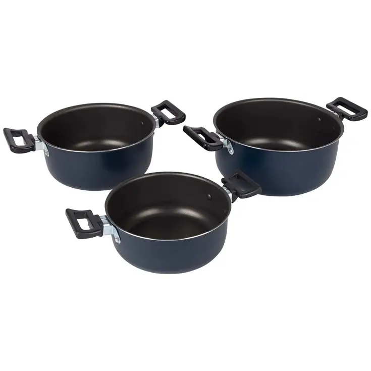 Bo-Camp Pannenset Rondo 3-Delig Aluminium