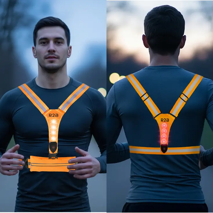 Hardloopvest met Opbergvak - Verlichting