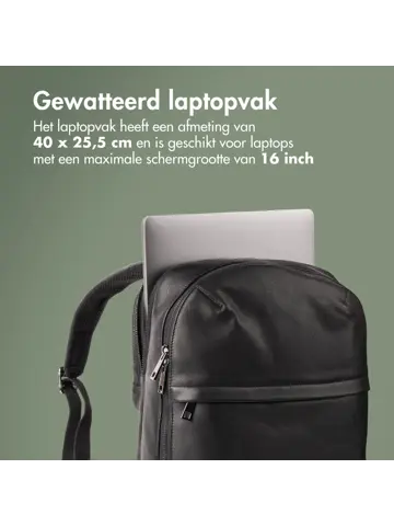 Accezz Leren Laptop rugtas