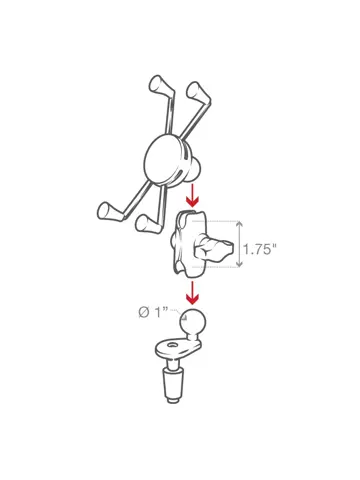 Telefoonhouder balhoofd motor