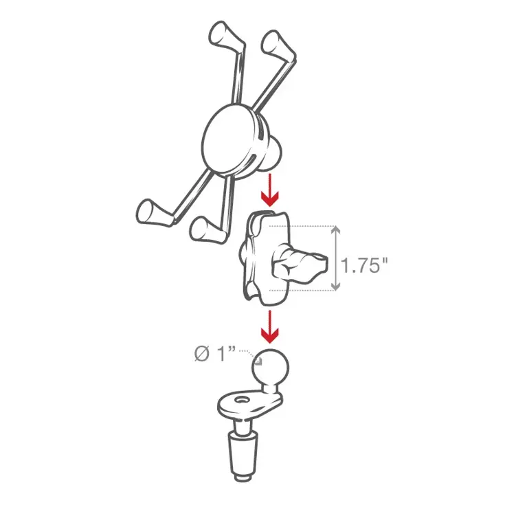 Telefoonhouder balhoofd motor