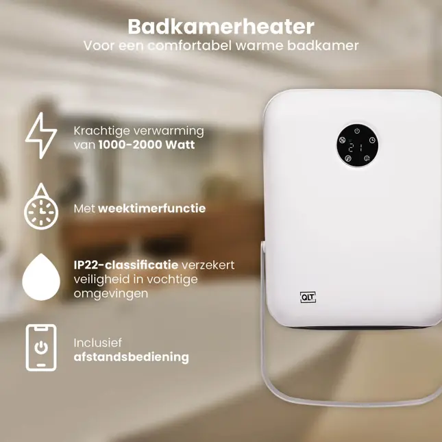 Badkamer Verwarming en Rekje - IP22