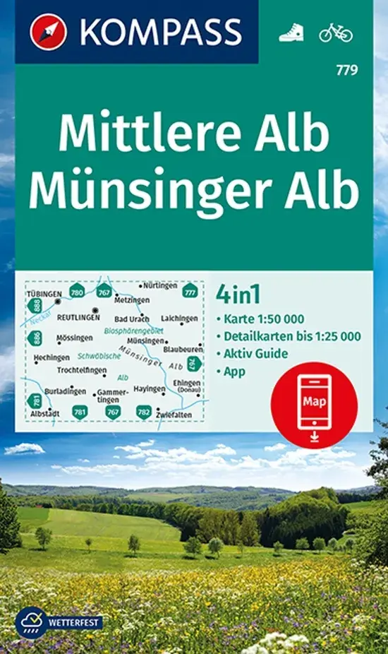 Wandelkaart WK779 Mittlere Alb