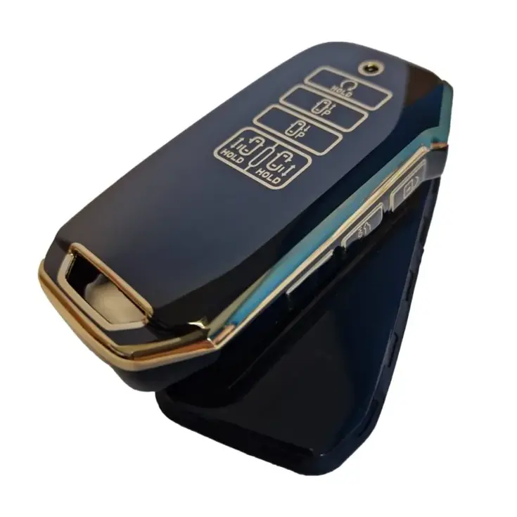 TPU Sleutelhoesje voor Kia goud D9