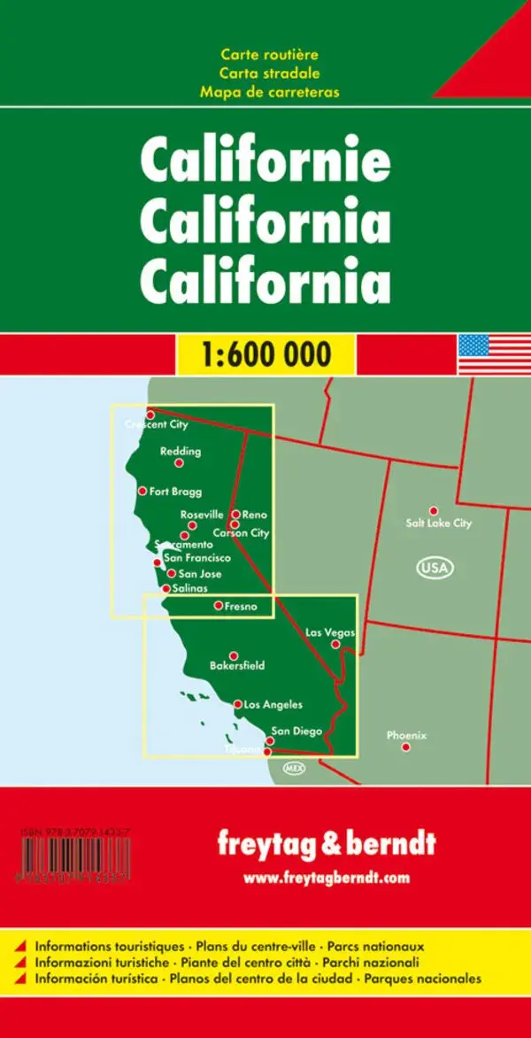 Wegenkaart Californië