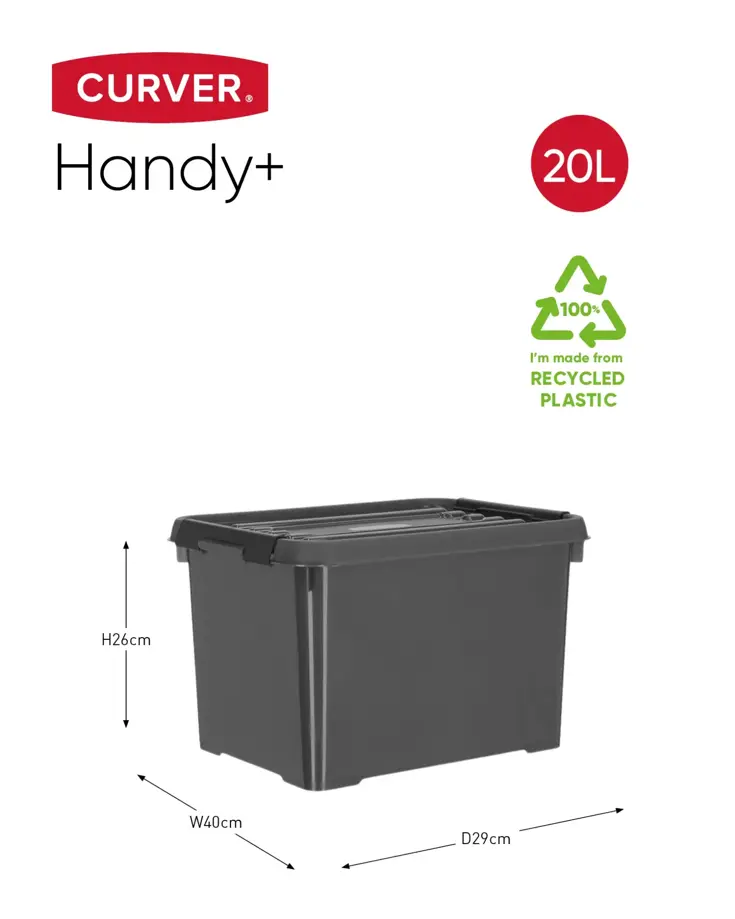 Handy+ Opbergbox -  3 stuks van 20L