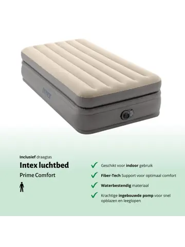 Luchtbed - Intex - 1P - 99x191 + Pomp