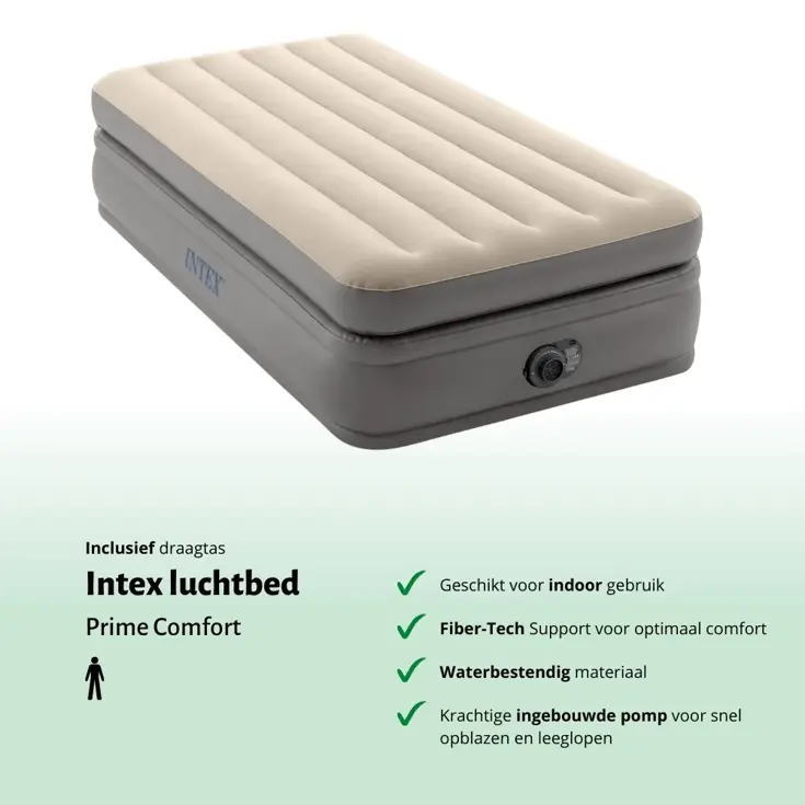 Luchtbed - Intex - 1P - 99x191 + Pomp
