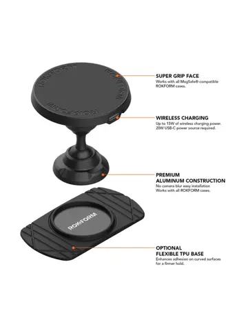 Rokform draadloze autolader dashboard plak