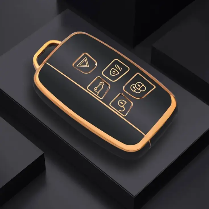 TPU Sleutelhoesje voor Landrover goud A5