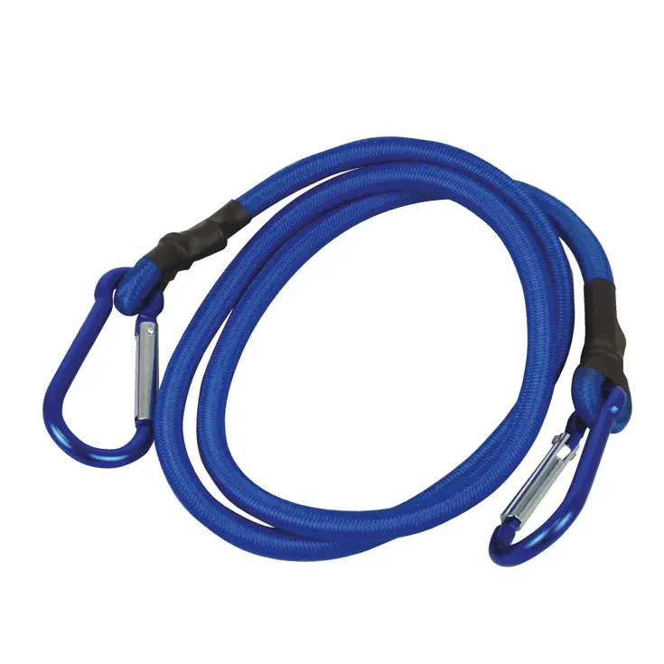 Enkele blauwe bagagebinder 100cm met haken