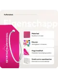 Kofferset 4-delig kofferriem + bagagelabels Roze