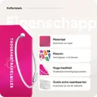 Kofferset 4-delig kofferriem + bagagelabels Roze