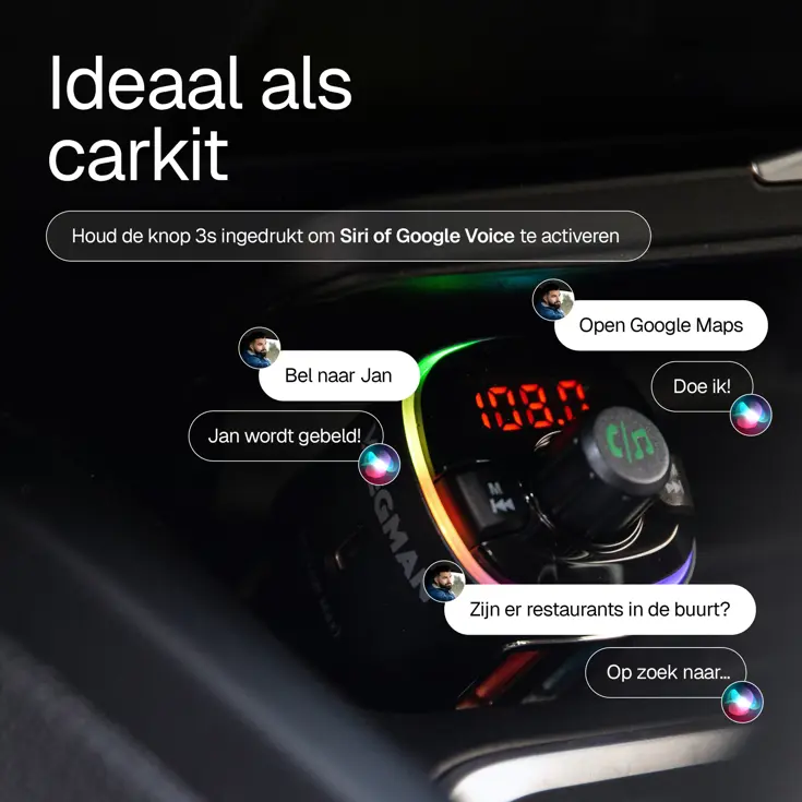 Wegman Bluetooth FM Transmitter Carkit USB C