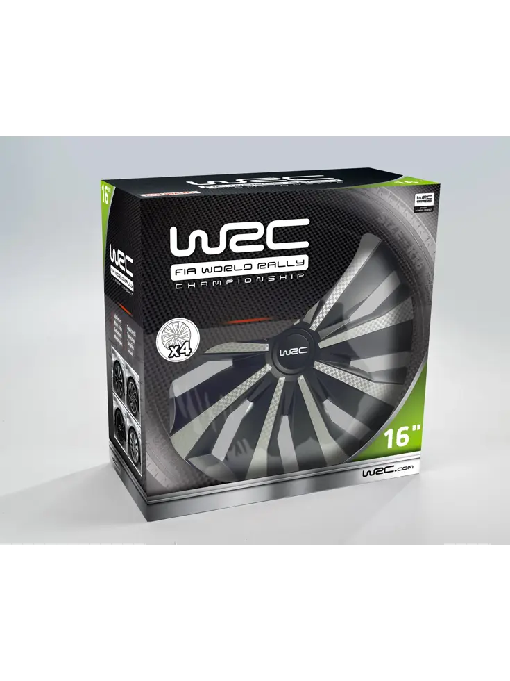 Wieldoppen - 16 inch - carbon look - 4 stuks