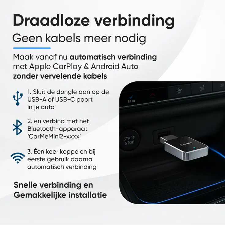 Mini 2-in-1 CarPlay & Android Auto Dongle V2