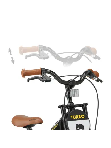 Turbo Kinderfiets 16 inch - 3 in 1 - Loopfiets