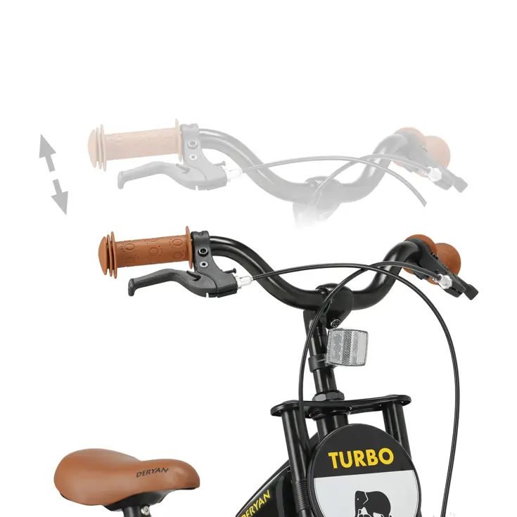 Turbo Kinderfiets 14 inch - 3 in 1 - Loopfiets