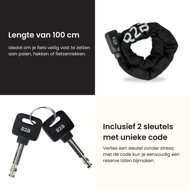 Stevig ART2 Fietsslot voor E-bike - 100 cm