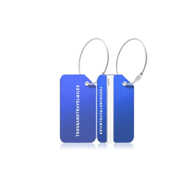 Aluminium Bagagelabel – 2 stuks – Blauw