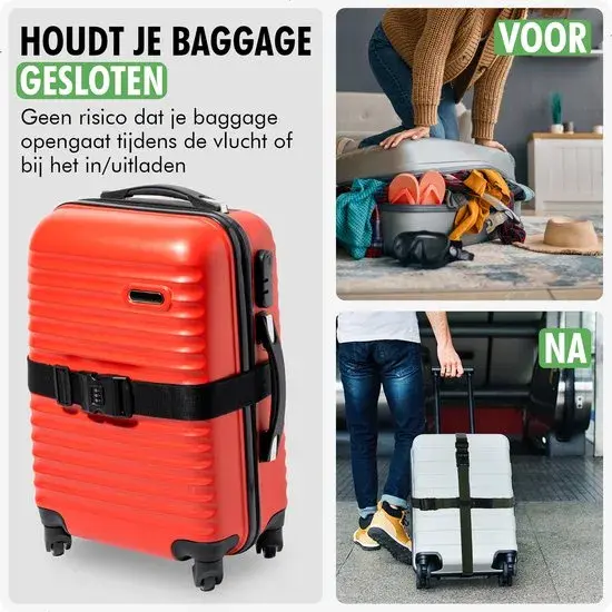 Kofferriem met Cijferslot - 2-Pack