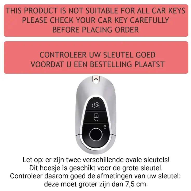 TPU Sleutelhoesje voor Mercedes clear 25