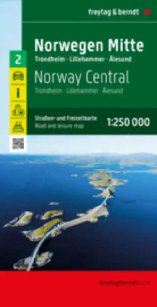 Wegenkaart Noorwegen 2 Midden