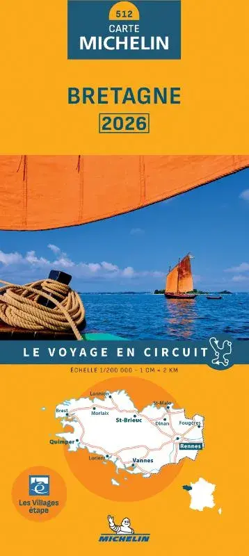 Michelin wegenkaart 512 Bretagne 2026