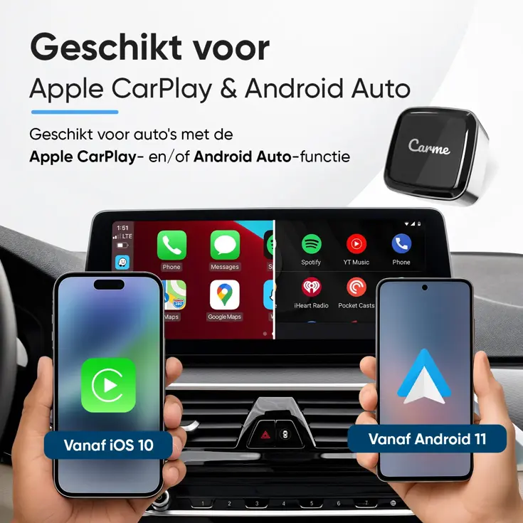 Mini 2-in-1 CarPlay & Android Auto Dongle V3
