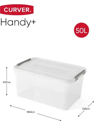 Curver Handy+ Opbergbox - 50L - 3 stuks