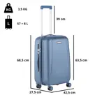 CarryOn 4 wiel trolley 68 expandable Blauw