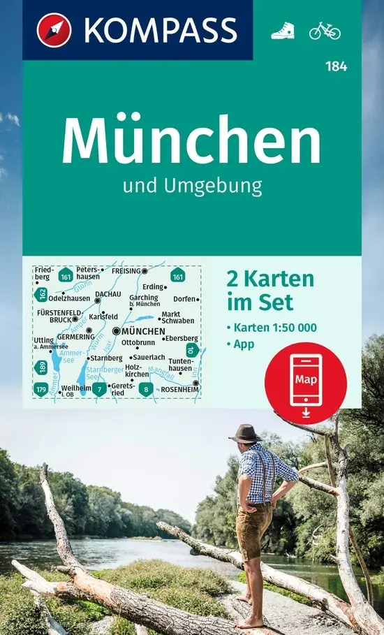 Kompass Kaart WK184 München und Umgebung