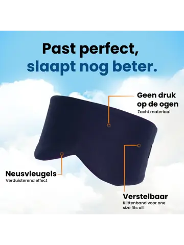 Slaapmasker Katoen - Donkerblauw - PurelyGoods