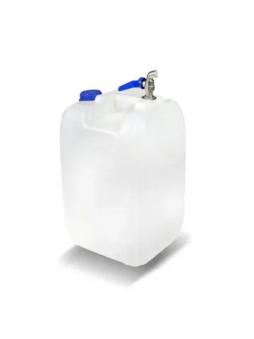Water jerrycan 20L met metalen tapkraan bovenop