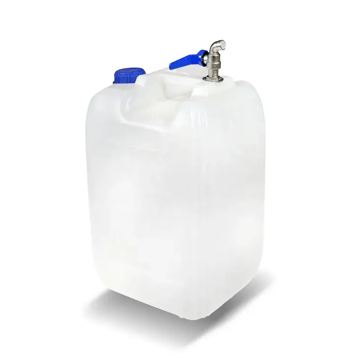 Water jerrycan 20L met metalen tapkraan bovenop