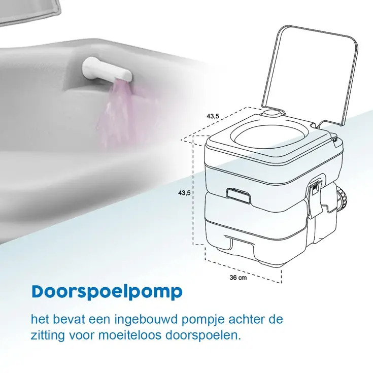 ProPlus Draagbaar Toilet - Zithoogte 42 cm