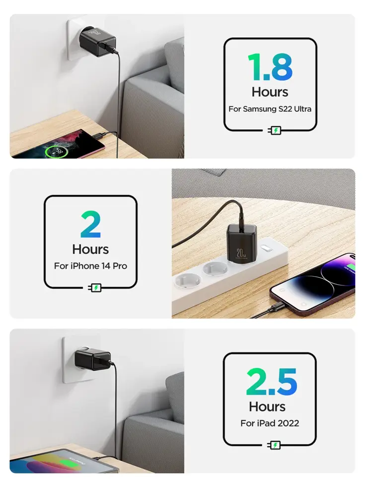 Oplader + Kabel - 1m - Zwart - Joyroom