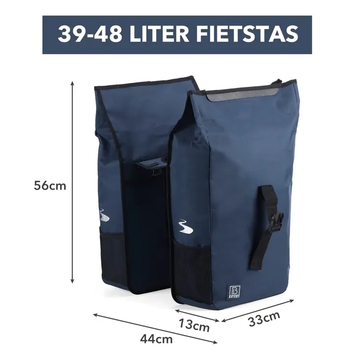 Fietstas Rolltop - Dubbel - Waterdicht