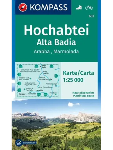 Wandelkaart WK652 Hochabtei - Alta Badia
