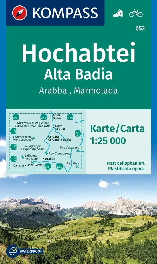 Wandelkaart WK652 Hochabtei - Alta Badia