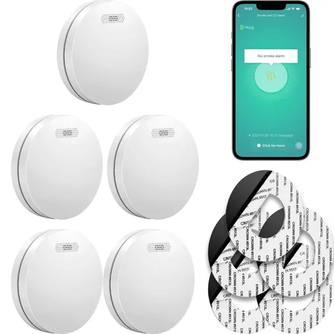 SM11W Slimme rookmelder 5-pack