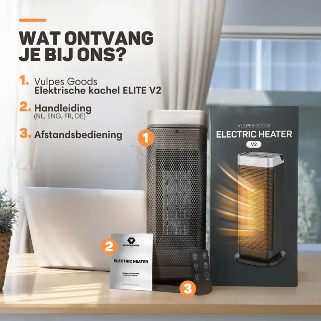 Elektrische Kachel Elite- 2000W - Ventilatorkachel