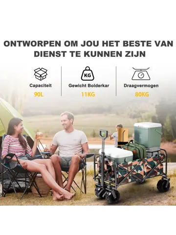 Packaway Opvouwbare Bolderkar 80KG –  Kleur