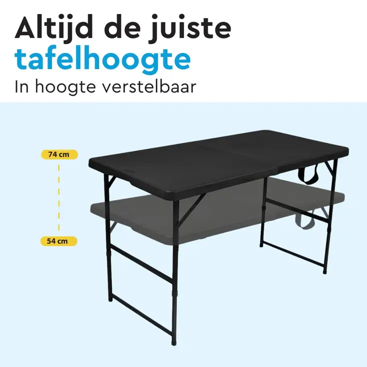 Campingtafel - inklapbare tafel - 120x60x74cm