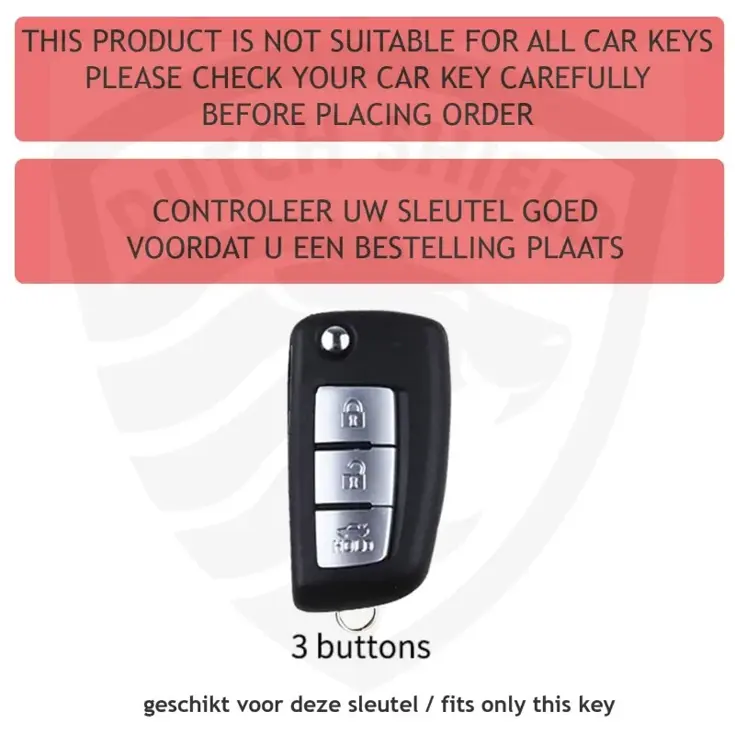 TPU Sleutelhoesje voor Nissan zwart B3B