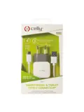 Universele 230V USB-C thuislader met 2.4A output