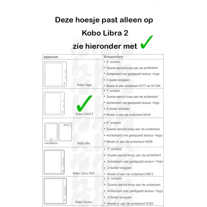 Dutch Shield Luxe strap Case Kobo Libra 2