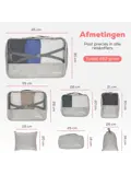 Packing cubes  7 stuks  complete set