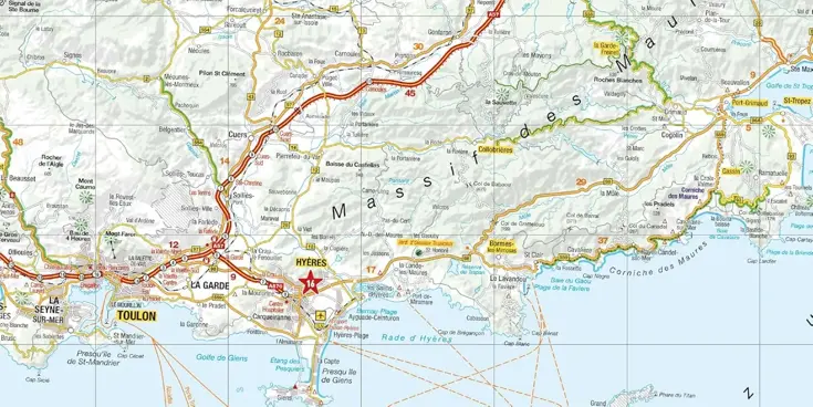 Wegenkaart Provence Côte d'Azur